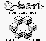 Q-bert for Game Boy (Japan) Title Screen